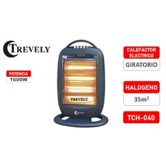 TREVELY - Calefactor electrico TCH-040 - 1600W - Plomo