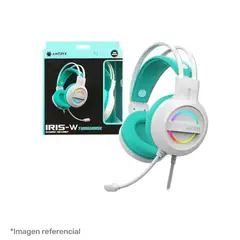 ANTRYX - AUDIFONO GAMER IRIS-W (AGH-7100WTE) 7.1 VIRTUAL WHITE-TURQUESA