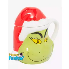 FUNKO - TAZA MUG 3D EL GRINCH CON TAPA NAVIDEÑA