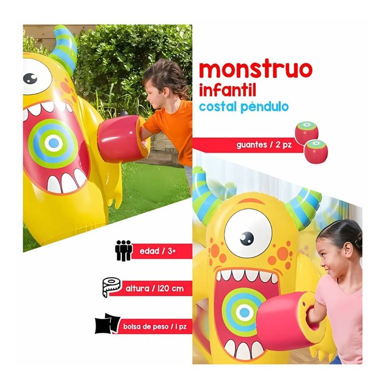 Saco de Boxeo para Niños Bestway Monstruo 120 cm