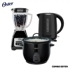 OSTER - COMBO ARROCERA + HERVIDOR + LICUADORA - NEGRO