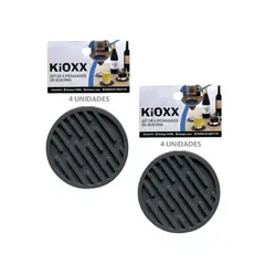 KIOXX - 2 Set de 4 Posavasos de Silicona Gris