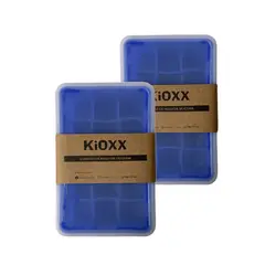 KIOXX - Set de 2 Cubetas de Silicona 15 Cavidades Azul
