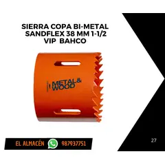 BAHCO - SIERRA COPA BIMETAL DE 1 - 1/2" PULGADAS (38MM)