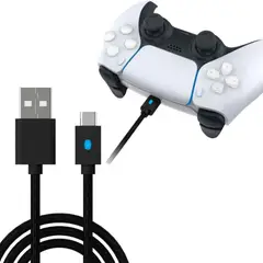 SEISA - Cable de Carga y Datos 3 Metros para Mando PS5, Xbox X/S, Switch