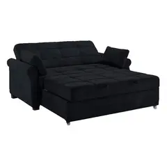 BARAKA HOME - Sofá Cama Ressen con Almohadas 1.5 Plz - Negro