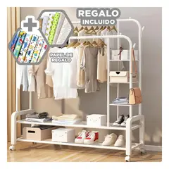 GENERICO - Estante Util para el Orden de Ropa Blanco Y+Papel de Regalo