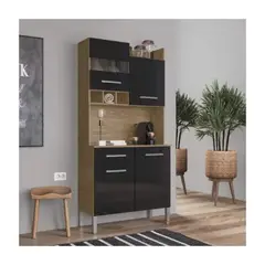 GENERICO - Mueble de Cocina Baryu Marrón y Negro R&R MUEBLES
