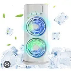 GENERICO - VENTILADOR ACONDICIONADOR HUMIDIFICADOR PURIFICADOR 5EN1 DOBLE SPRAY
