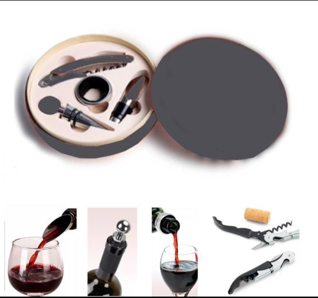Kit para Vino 5 piezas Negro