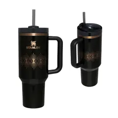 STANLEY - Quencher H20 FlowState Tumbler 40oz Black Gloss Deco