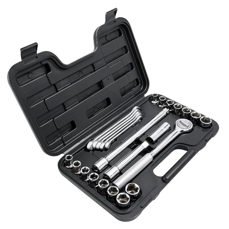 Juego de dados y llaves 25 piezas 1 /2" STANLEY (86-736)