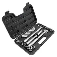 STANLEY - Juego de dados y llaves 25 piezas 1 /2" (86-736)