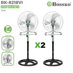 BOSSKO - Ventilador 3 en 1 Semi-Industrial de 18" 200W X2 Uni. BK-8218VI