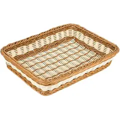 PERU - Cesta de Mimbre Tejida para el Hogar Marron y Beige