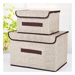 RYBIU IMPORT - Caja Resistente y Util 25x19x16 Beige Y+Papel de Regalo
