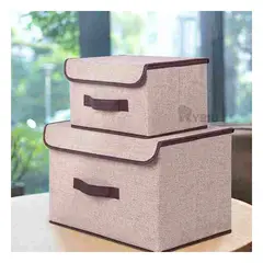 RYBIU IMPORT - Caja Lavable de 25x19x16 Beige Y+Regalo Agendita