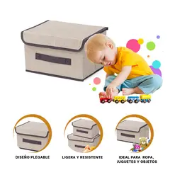 RYBIU IMPORT - Organizador Util de 25x19x16 Beige Y+Envoltorio de Regalo