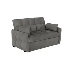 BARAKA HOME - Sofá Cama Aloro con 2 Almohadas 1.5 Plz - Gris Oscuro