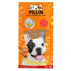 PILLIN - Shampoo Antipulgas y Garrapatas Medicado 5 Uni Plop