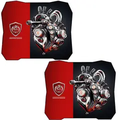 SIGMA - Set 2 Pad Mouse X37 Rojo y Negro
