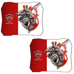 SIGMA - Set 2 Pad Mouse X37 Rojo y Blanco