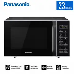 PANASONIC - Horno Microondas 23 Litros Negro