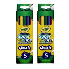 CRAYOLA DOUGH - Packx2 Plumones Lettering Crayola Super Tips x 5 unds