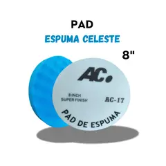 AC - PAD DE ESPUMA CELESTE CON VELCRO 8"