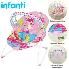 INFANTI - Silla Nido para Bebé Vibraciones Safari 6790 Rosado