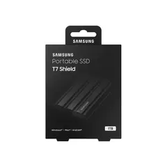 SAMSUNG - DISCO SOLIDO EXTERNO T7 SHIELD 1TB ULTRA VELOZ NEGRO 1K