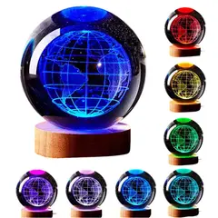 GENERICO - Lampara Esfera Multicolor Globo terraquio planeta Led