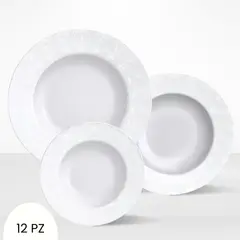 TRAMONTINA - Juego de Vajilla X12 Piezas Alicia