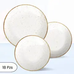 TRAMONTINA - Juego de Vajilla X18 Piezas Rustic