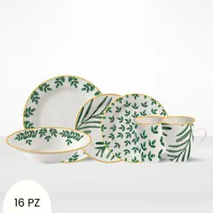 CORONA - Juego de Vajilla Salvia 16 Piezas