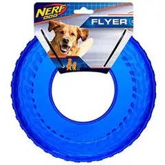 DOGS - Frisbee de Goma para perro Nerf - Azul - Azul Transparente