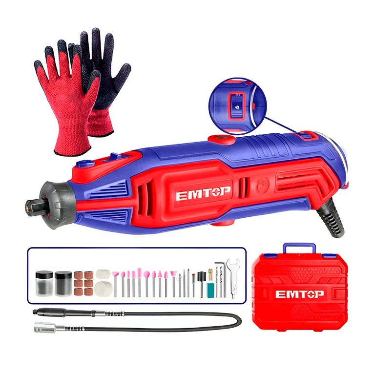 MINI GRINDER 130W TALADRO MULTIPROPÓSITO CORTADOR + GUANTES