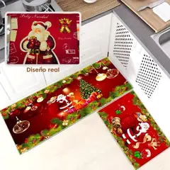 SALA FABULOSA - Alfombra De Cocina 2 Pzs Absorvente/antideslizante Papanoel gold