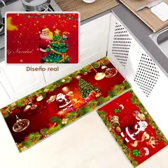 SALA FABULOSA - Alfombra De Cocina 2 Pzs Absorvente/antideslizante Papanoel Star