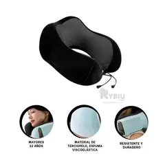 RYBIU IMPORT - Almohadin para Dormir Bien en Negro Y+Ligas de Regalo