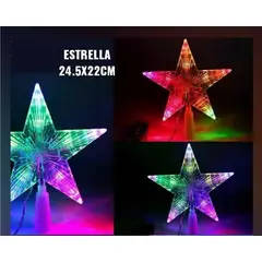 GENERICO - Estrella para árbol de navidad 15x17x3 cm Multi-color