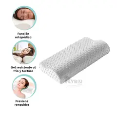 RYBIU IMPORT - Almohada Ortopedica Cervical y Util en Color Blanco