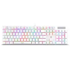 ENKORE - Teclado Mecánico Blanco RGB Switch Rojo Alambrico Enkore 1003W