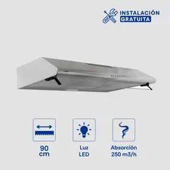 SOLE - Campana Extractora Hera Acero Inoxidable 90cm TURE22CO
