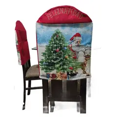 GENERICO - Funda respaldar de silla navideño set de 6 piezas