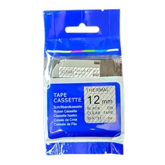 BROTHER - CINTA COMPATIBLE M-K131 NEGRO SOBRE TRANSPARENTE