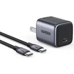 UGREEN - Nexode 30W USB-C GaN Cargad Rápido + Cable 60W 1m CD319 - 25256