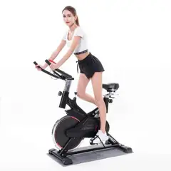ALPHA GYM - Bicicleta spinning profesional estática volante 15 Kg