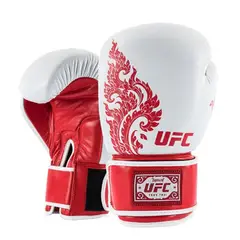 UFC - Guantes de Boxeo Thai Blanco - 100% Cuero - 14 OZ