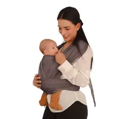 LA SONAJA - FULAR PRE ARMADO BEBÉ GRIS ERGÓNOMICO PRÁCTICO